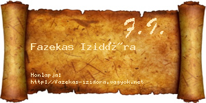 Fazekas Izidóra névjegykártya